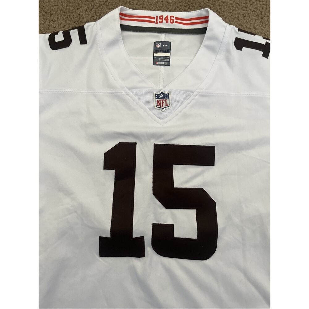 Nike Joe Flacco #15 Cleveland Browns Nike Youth Jersey Size XL. On Field - Picture 4 of 6